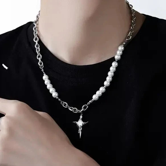 The Cross Pearl Pendant